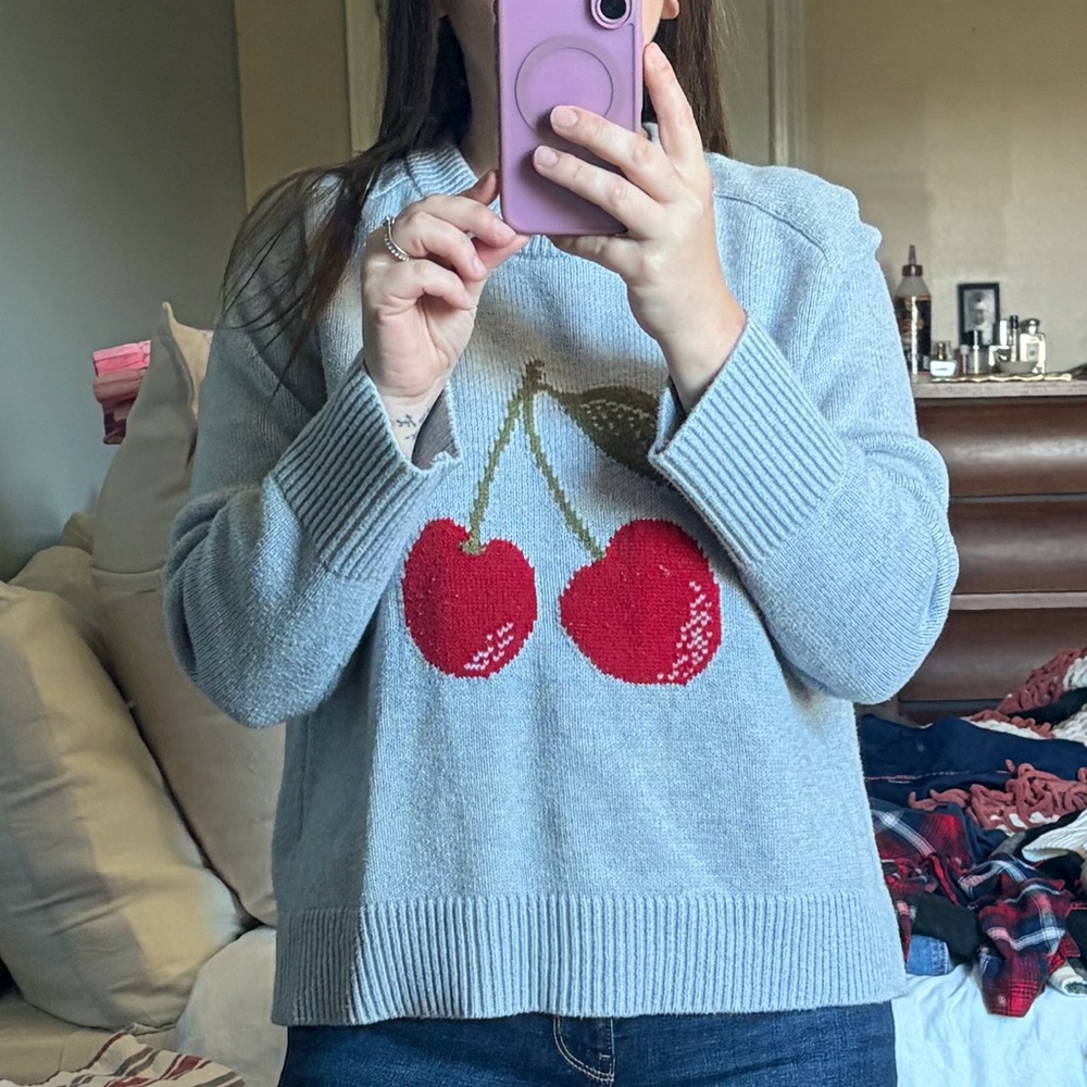 Abecrombie Madeline Cherry Sweater